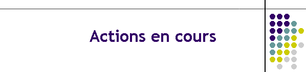 Actions en cours