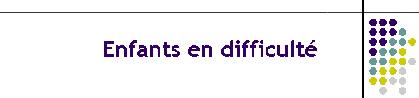 Enfants en difficult
